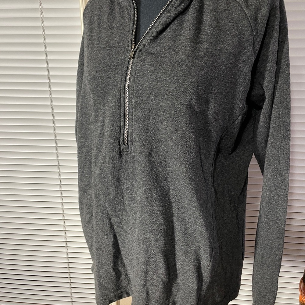 BCG Gray Zip Up Sweater Classic Knit